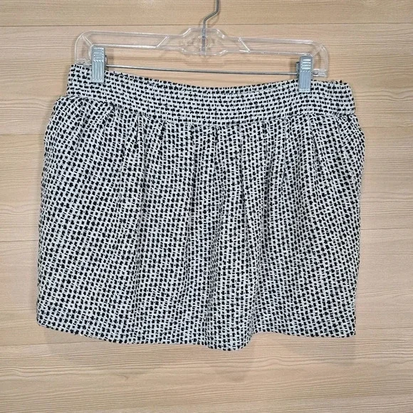 DVF Diane Von Furstenberg Omarosa Broken Tweed Mini Skirt Size 2 black/cream - Picture 3 of 9